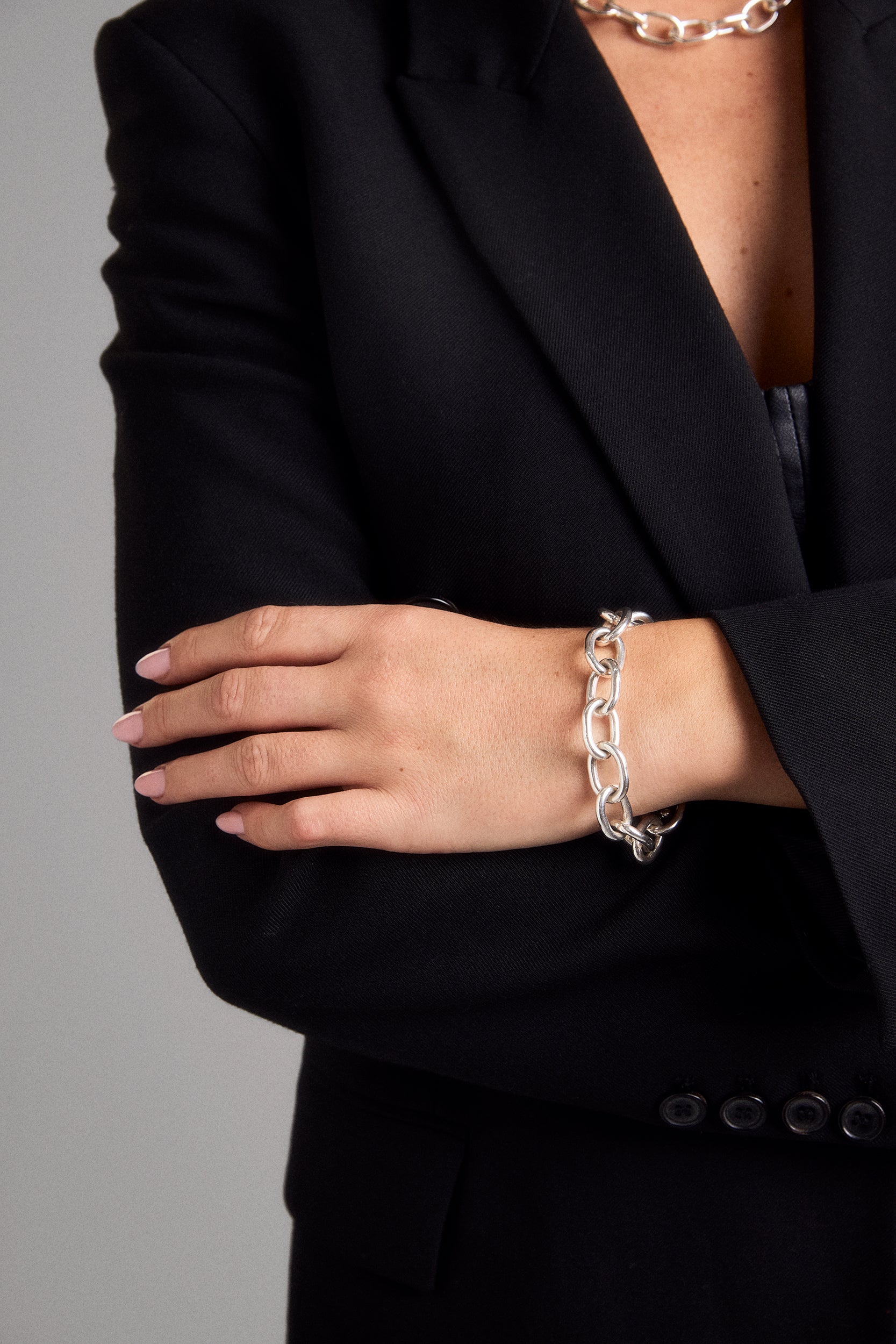 Chunky chain halsband + armband