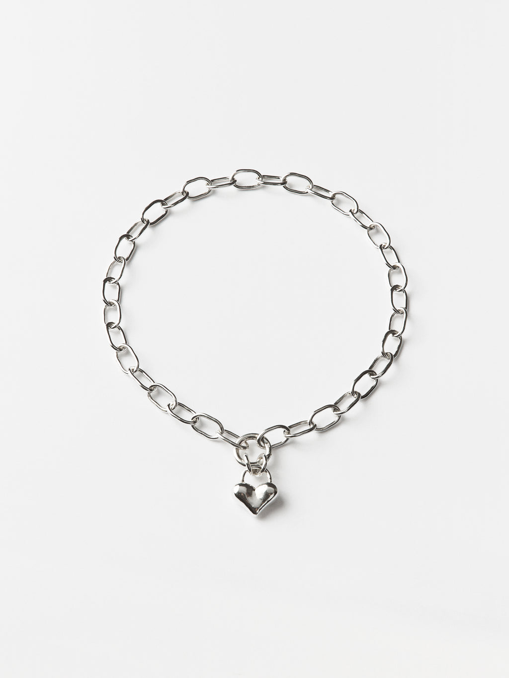 Chunky heart kedja och berlock