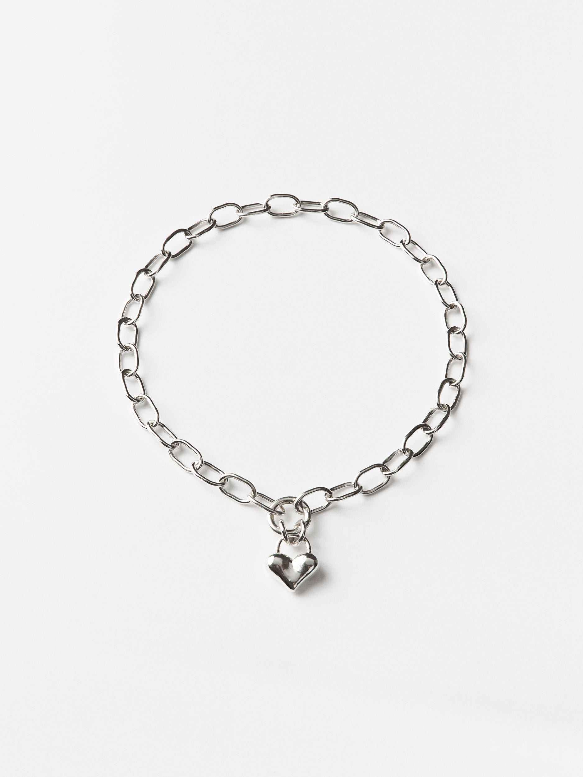 Chunky heart kedja och berlock